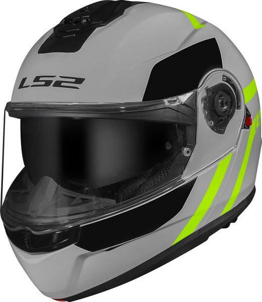 Capacete LS2 Strobe II FF908 Escamoteável Autox Grey/HV/Yellow