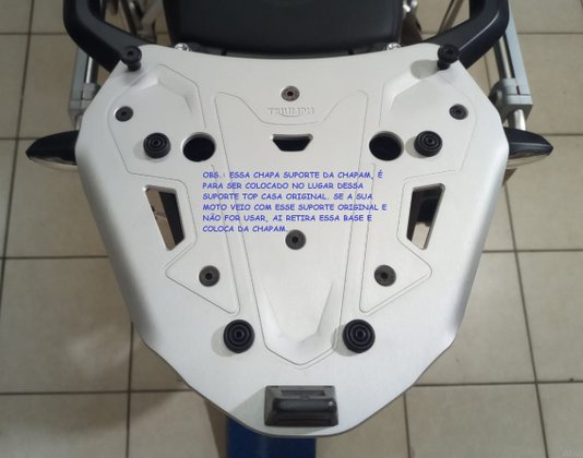 Chapa Suporte Bauleto Tiger 900 Rally/GT/Pro Chapam substitui top case