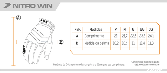 Luva X11 Nitro Win Masculina