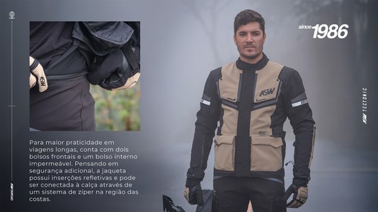Jaqueta ASW Tectonic Ripstop Flex Preto/Caqui