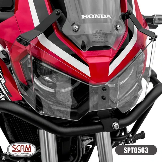 Protetor Farol Africa Twin CRF 1100L 2021/... Policarbonato Scam