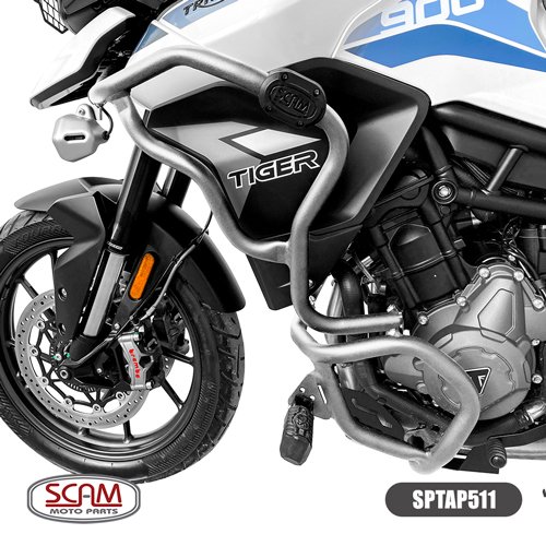 Protetor Motor e Carenagem Tiger 900 GT/Rally Scam Prata