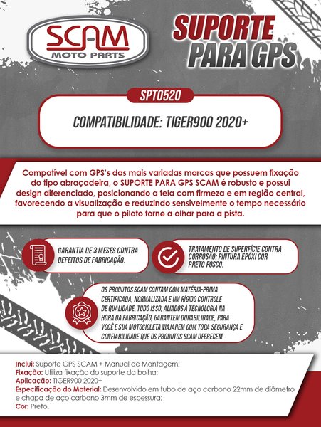 Suporte GPS Tiger 900 2020/... Scam