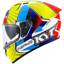 Capacete KYT NF-R Xavi Flores Blue Red Yellow