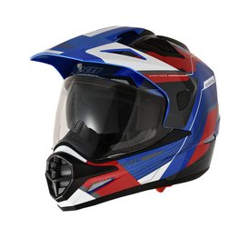 Capacete X11 Crossover Adventure Azul/Vermelho