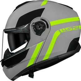 Capacete LS2 Strobe II FF908 Escamoteável Autox Grey/HV/Yellow
