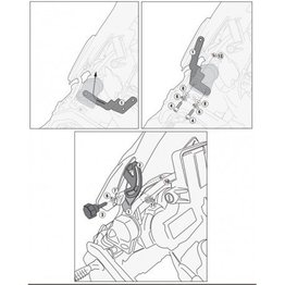 Kit Instalação Bolha Kappa D5108KIT p/ BMW R1200GS 2013 Em Diante