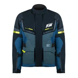 Jaqueta ASW Tectonic Ripstop Flex Preto/Chumbo/Azul